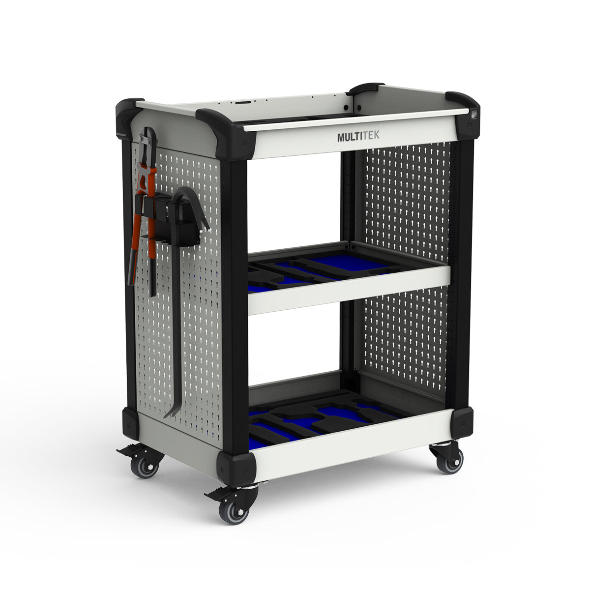 Service Cart - 31"W X 21"D X 40"H - side utility panels & tool foam