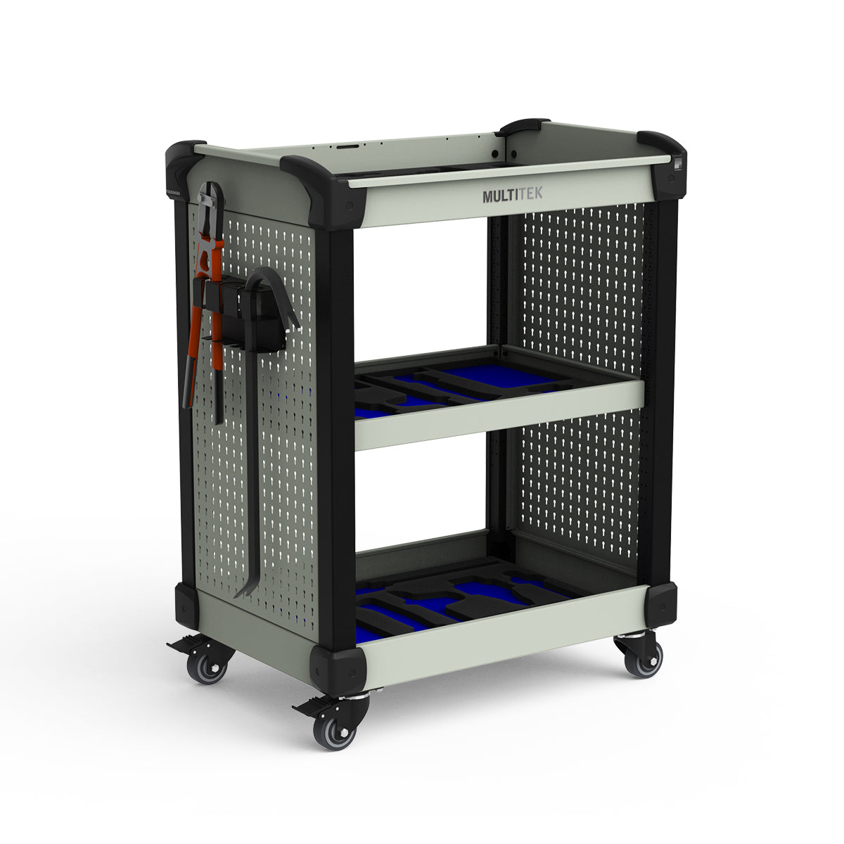 Service Cart - 31"W X 21"D X 40"H - side utility panels & tool foam