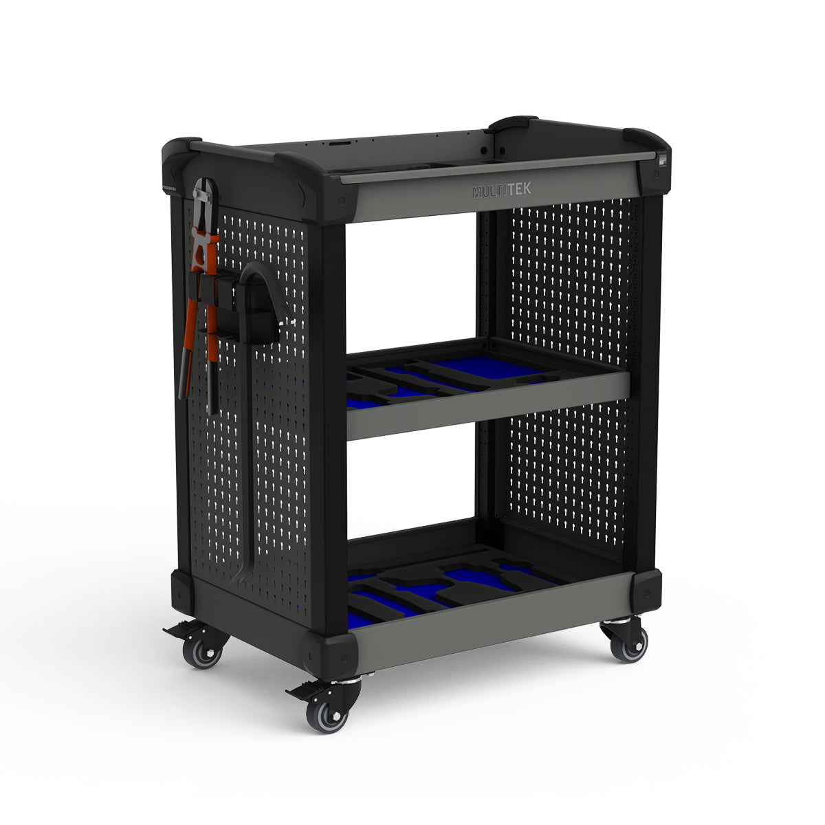 Service Cart - 31"W X 21"D X 40"H - side utility panels & tool foam