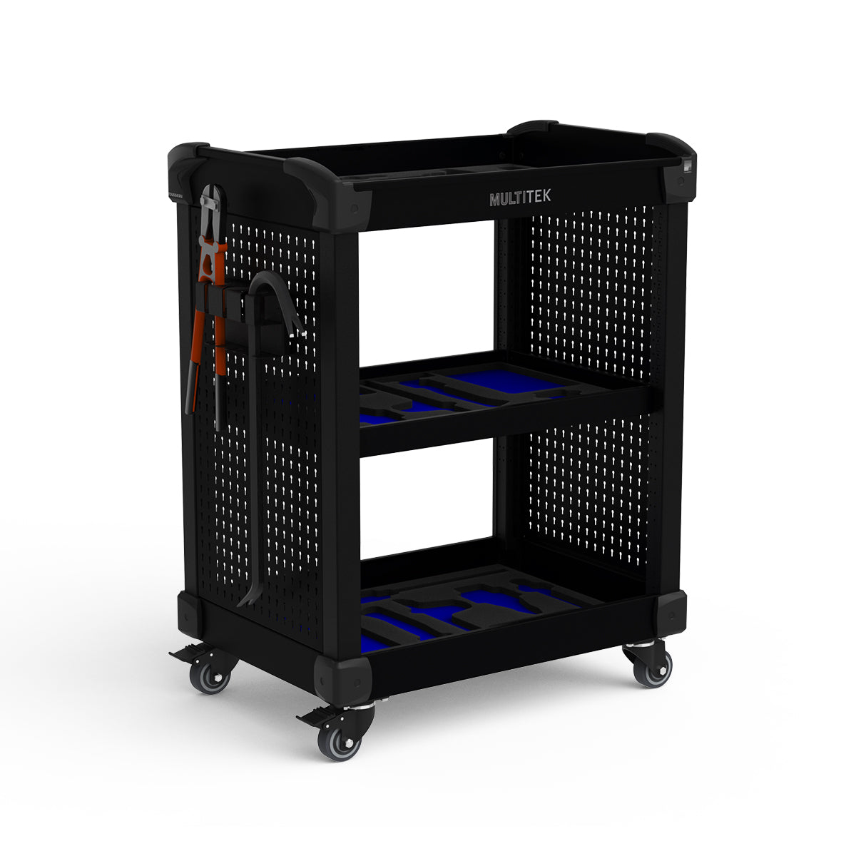 Service Cart - 31"W X 21"D X 40"H - side utility panels & tool foam