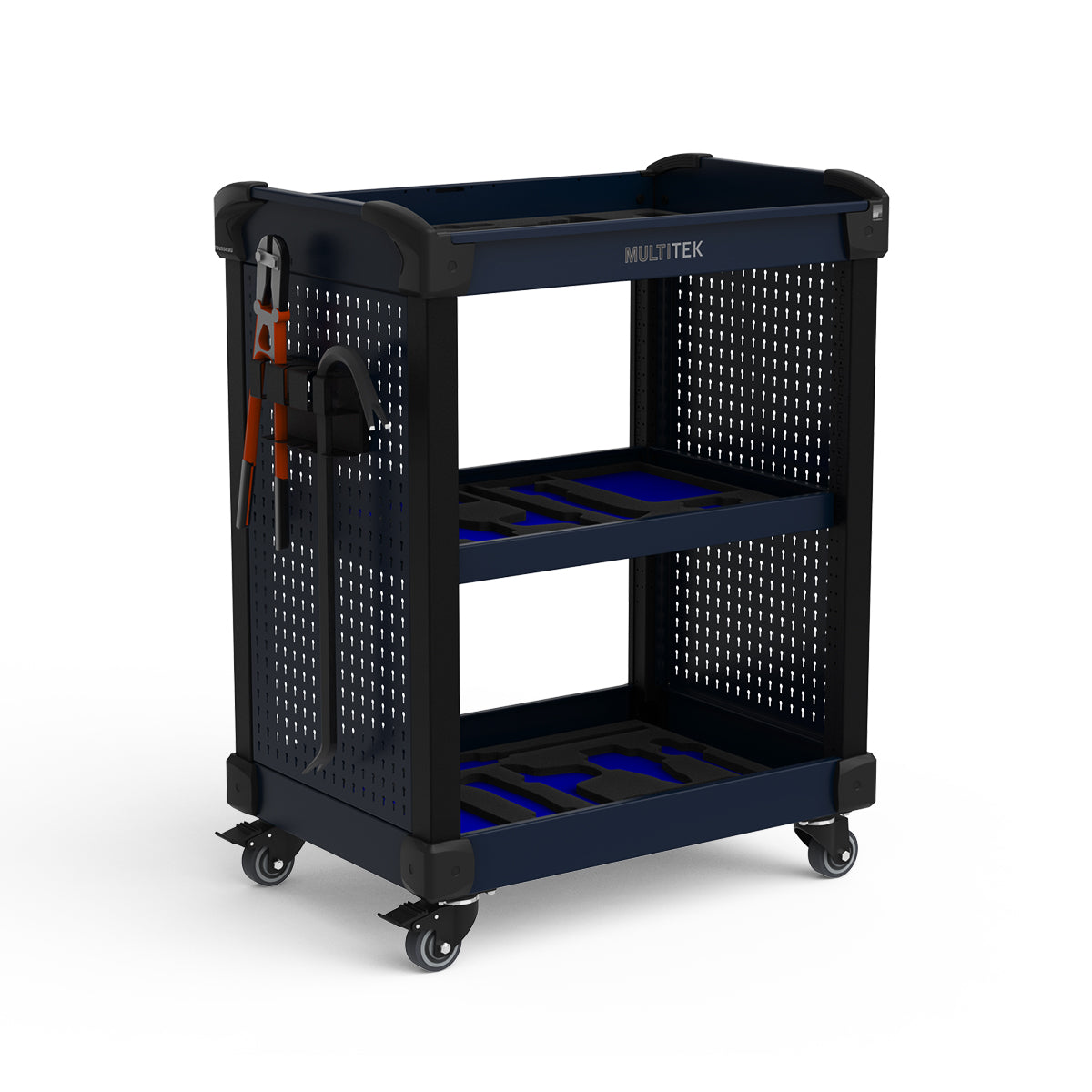 Service Cart - 31"W X 21"D X 40"H - side utility panels & tool foam