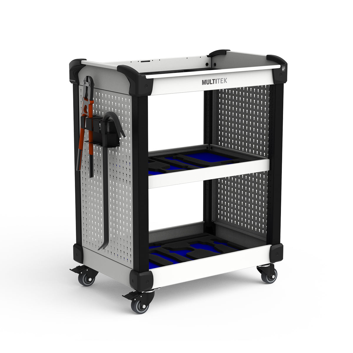 Service Cart - 31"W X 21"D X 40"H - side utility panels & tool foam