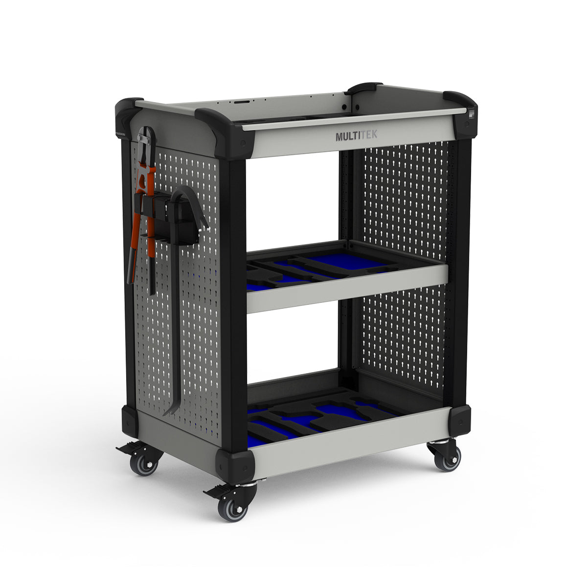 Service Cart - 31"W X 21"D X 40"H - side utility panels & tool foam