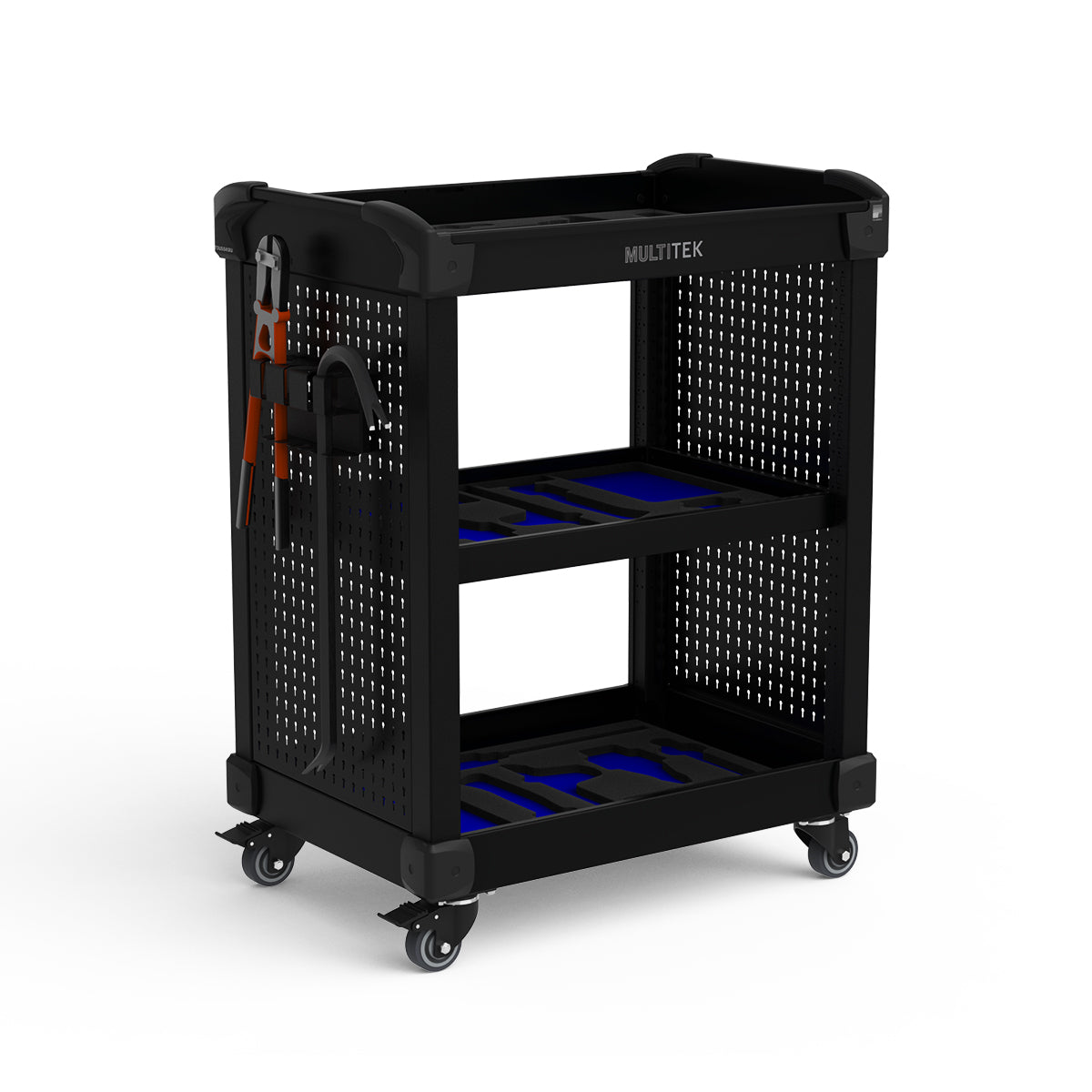 Service Cart - 31"W X 21"D X 40"H - side utility panels & tool foam