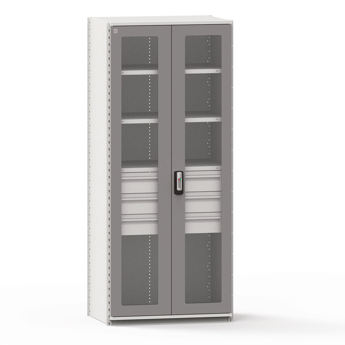 Shelving Accessories - Polycarbonate Doors with Frame - Digital code lock