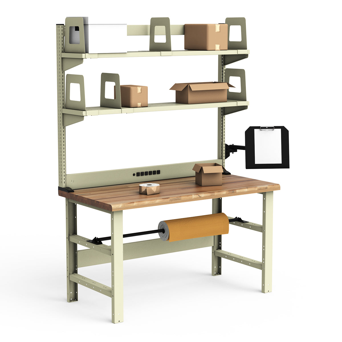 Workstations - 60"W x 30"D x 82"H - Laminated Wood Top