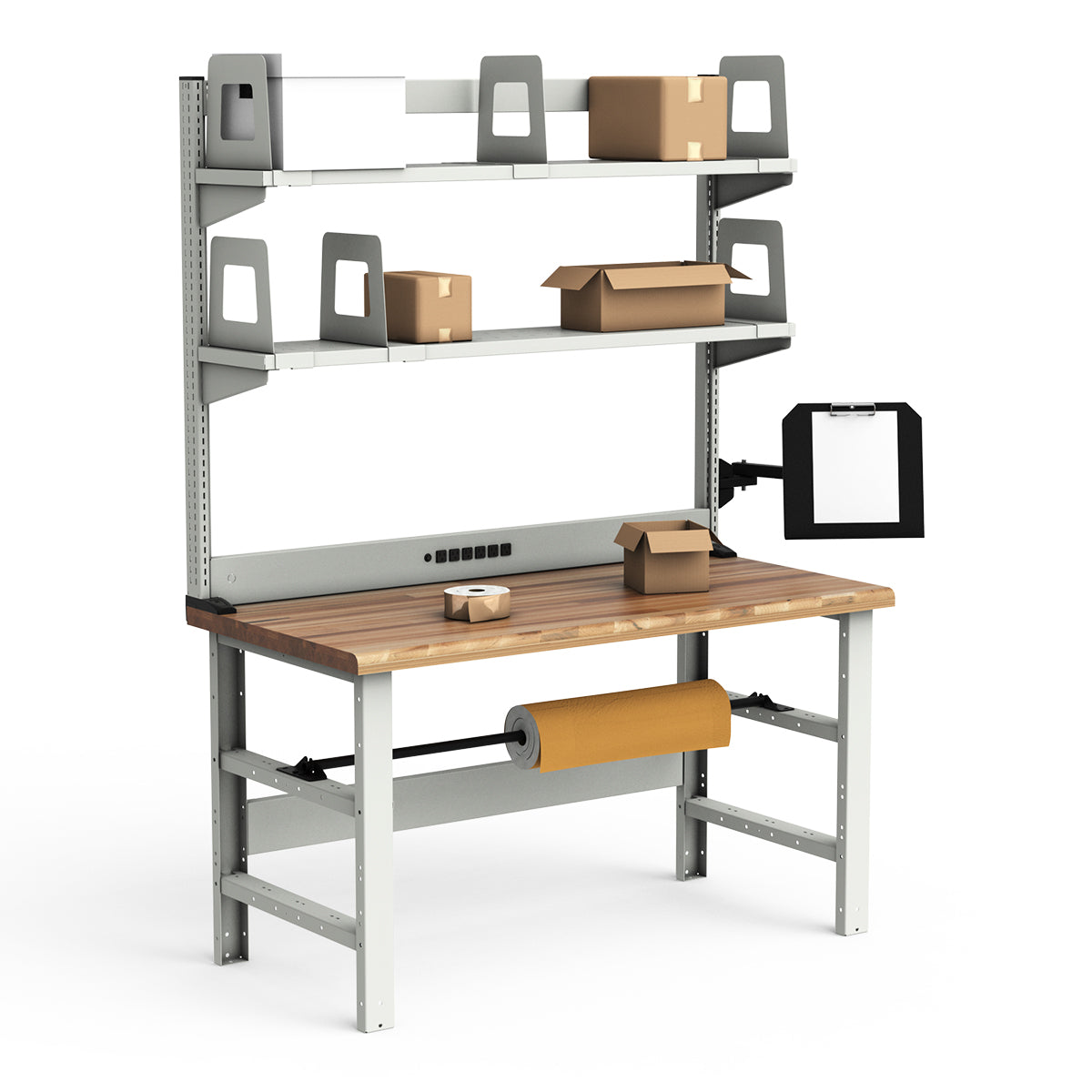 Workstations - 60"W x 30"D x 82"H - Laminated Wood Top