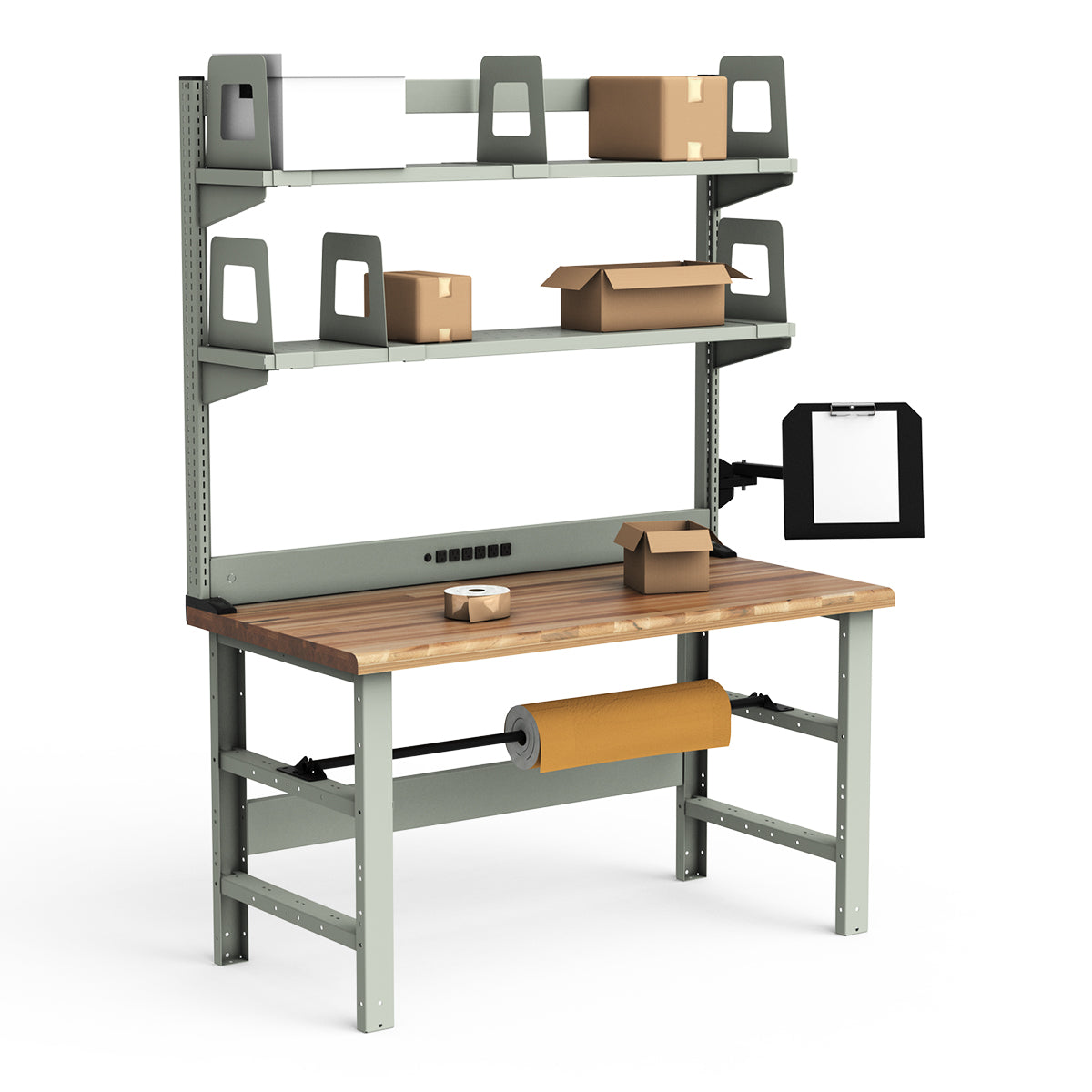 Workstations - 60"W x 30"D x 82"H - Laminated Wood Top