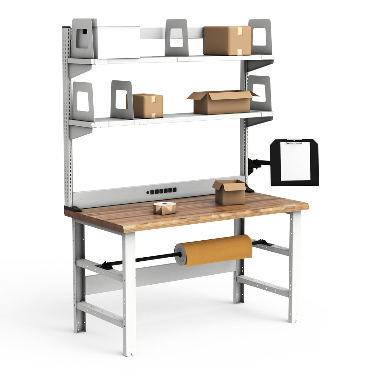 Workstations - 60"W x 30"D x 82"H - Laminated Wood Top