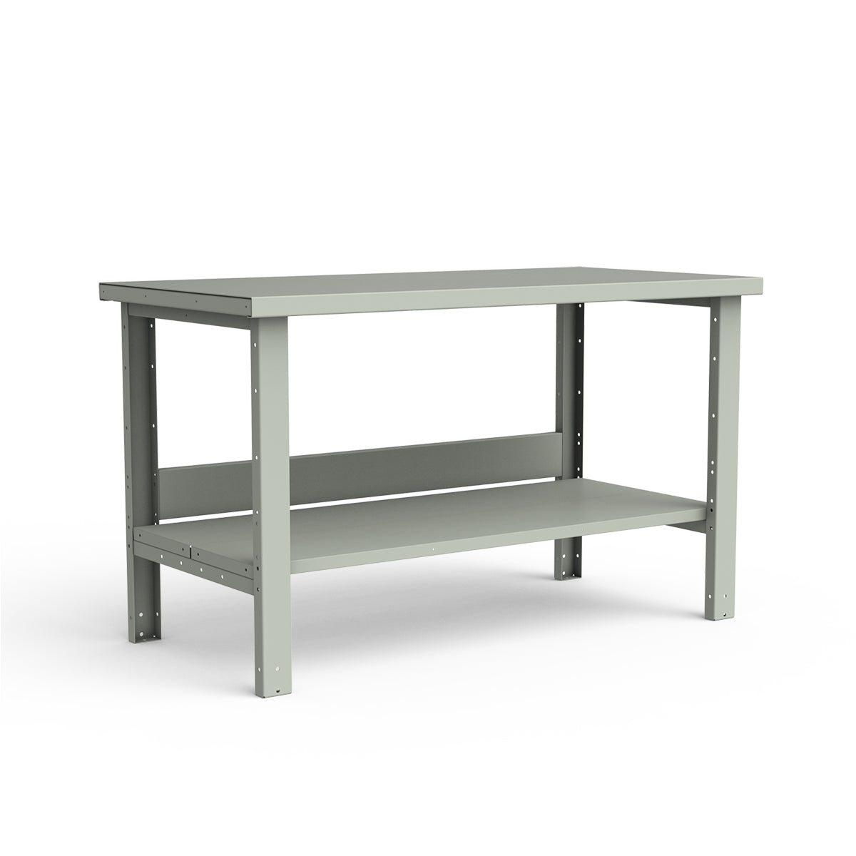 Stationary Workbench - 60"W x 30"D x 34"H - Painted Steel Top
