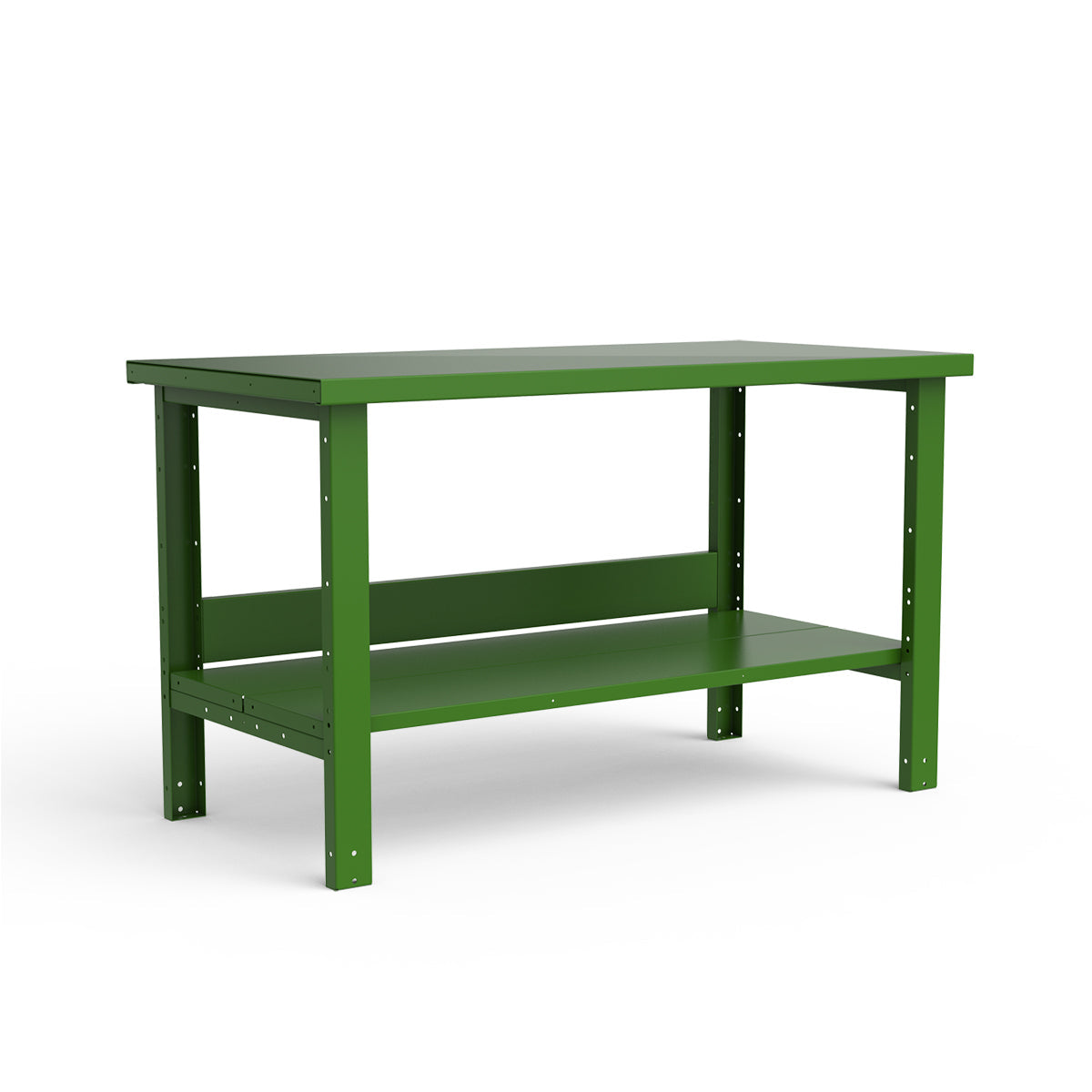 Stationary Workbench - 60"W x 30"D x 34"H - Painted Steel Top