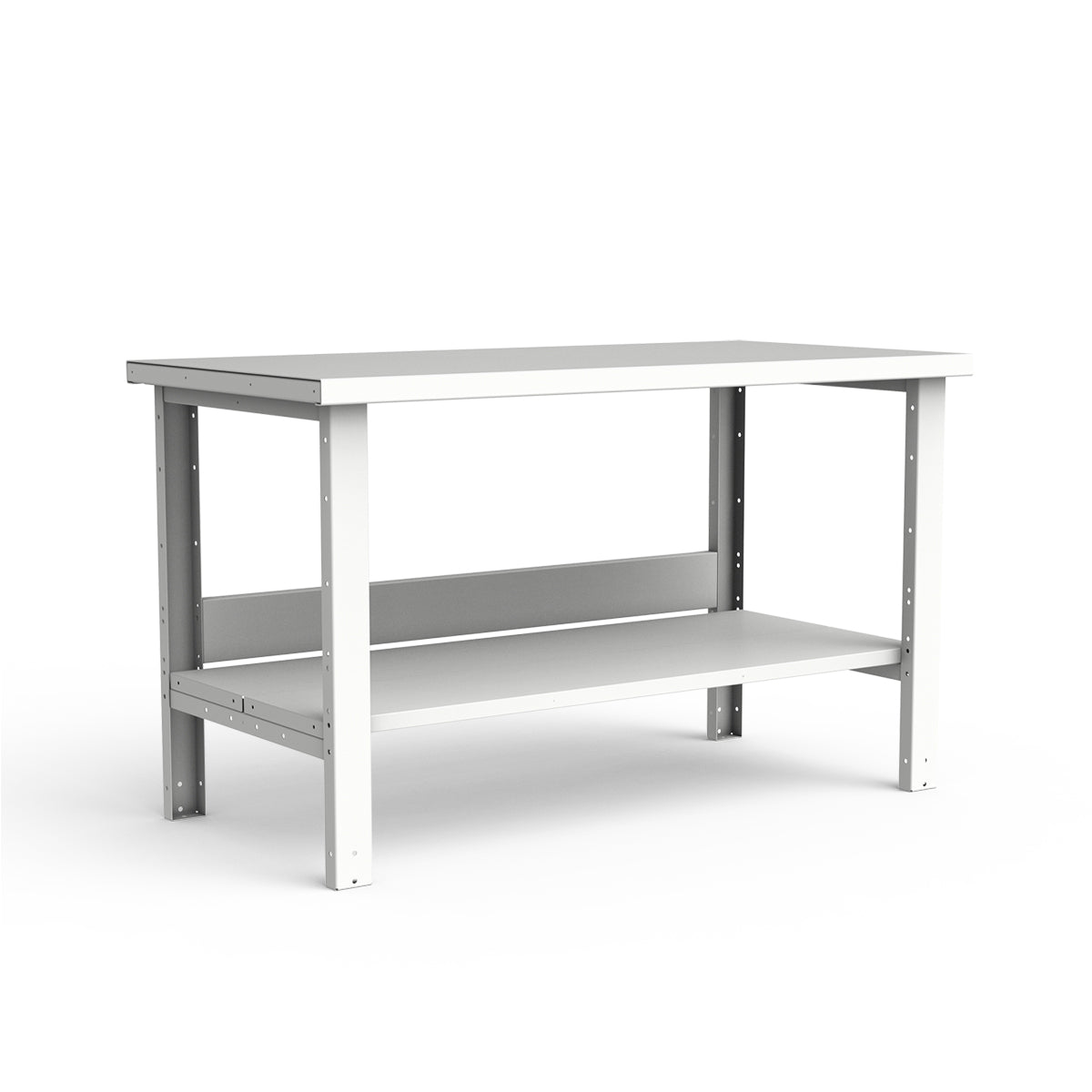Stationary Workbench - 60"W x 30"D x 34"H - Painted Steel Top