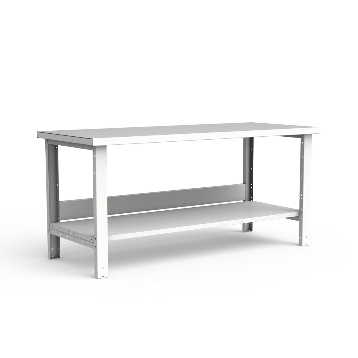 Stationary Workbench - 72"W x 30"D x 34"H - Painted Steel Top