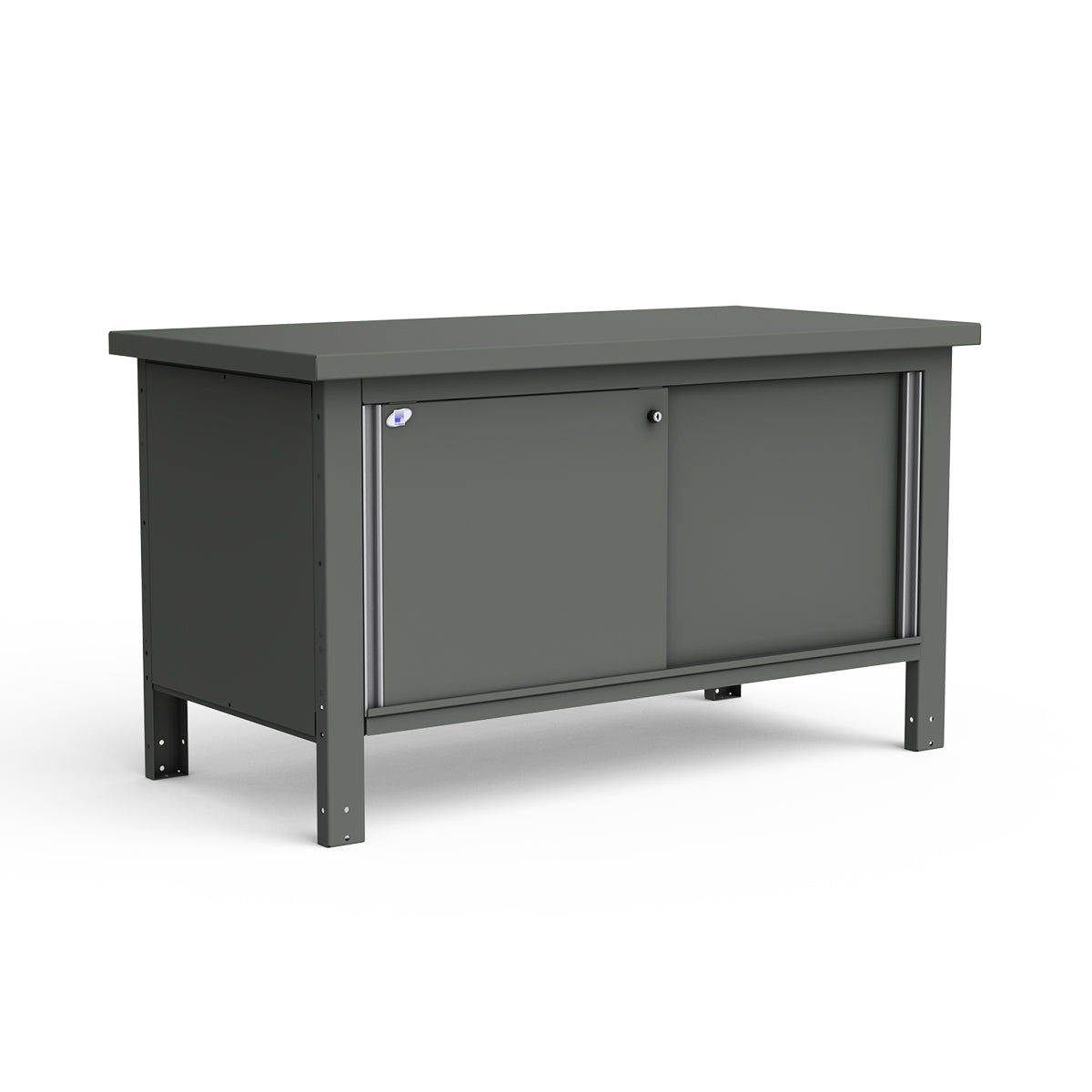 Stationary Workbench - 60"W x 30"D x 34"H - Painted Steel Top