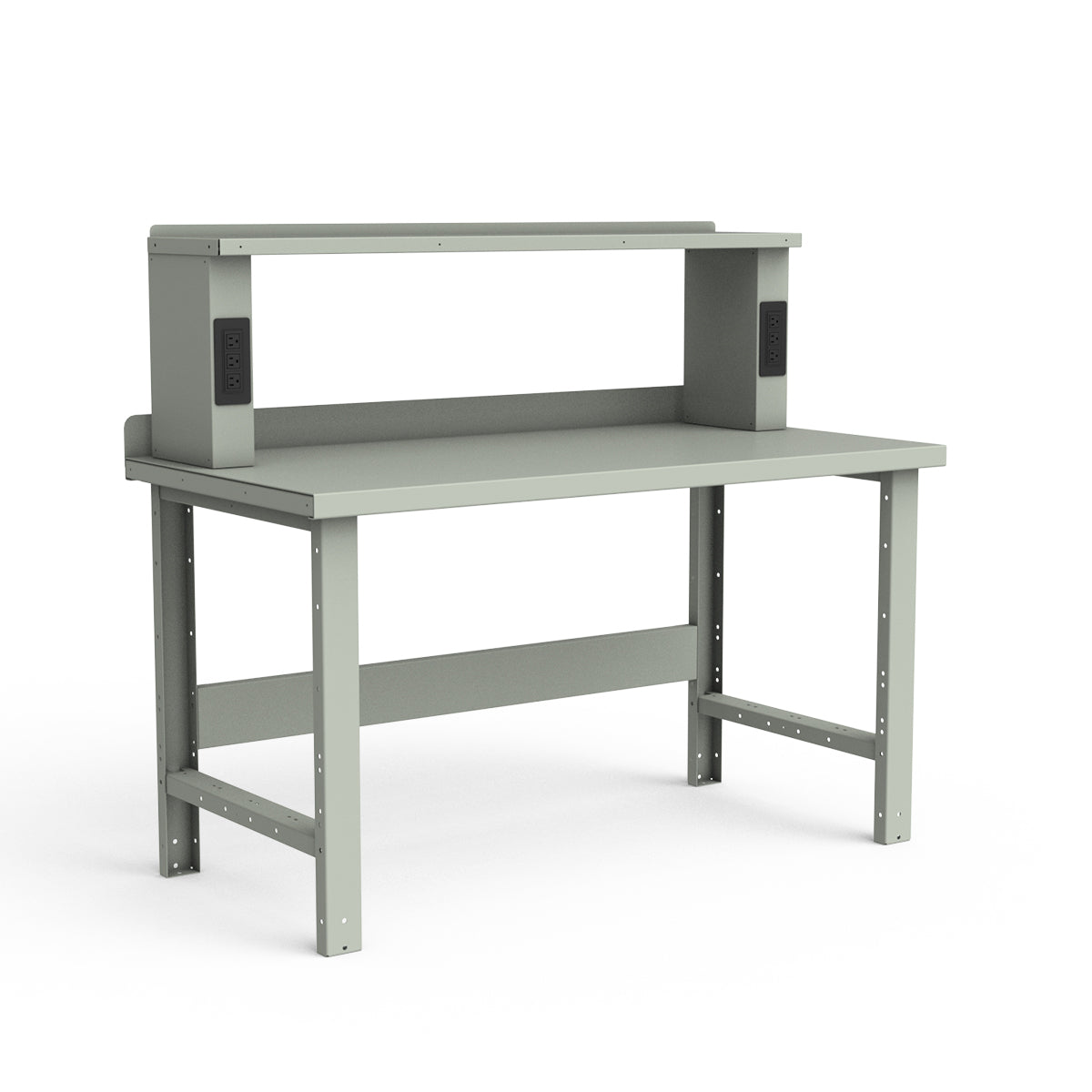 Stationary Workbench - 60"W x 30"D x 34"H - Painted Steel Top