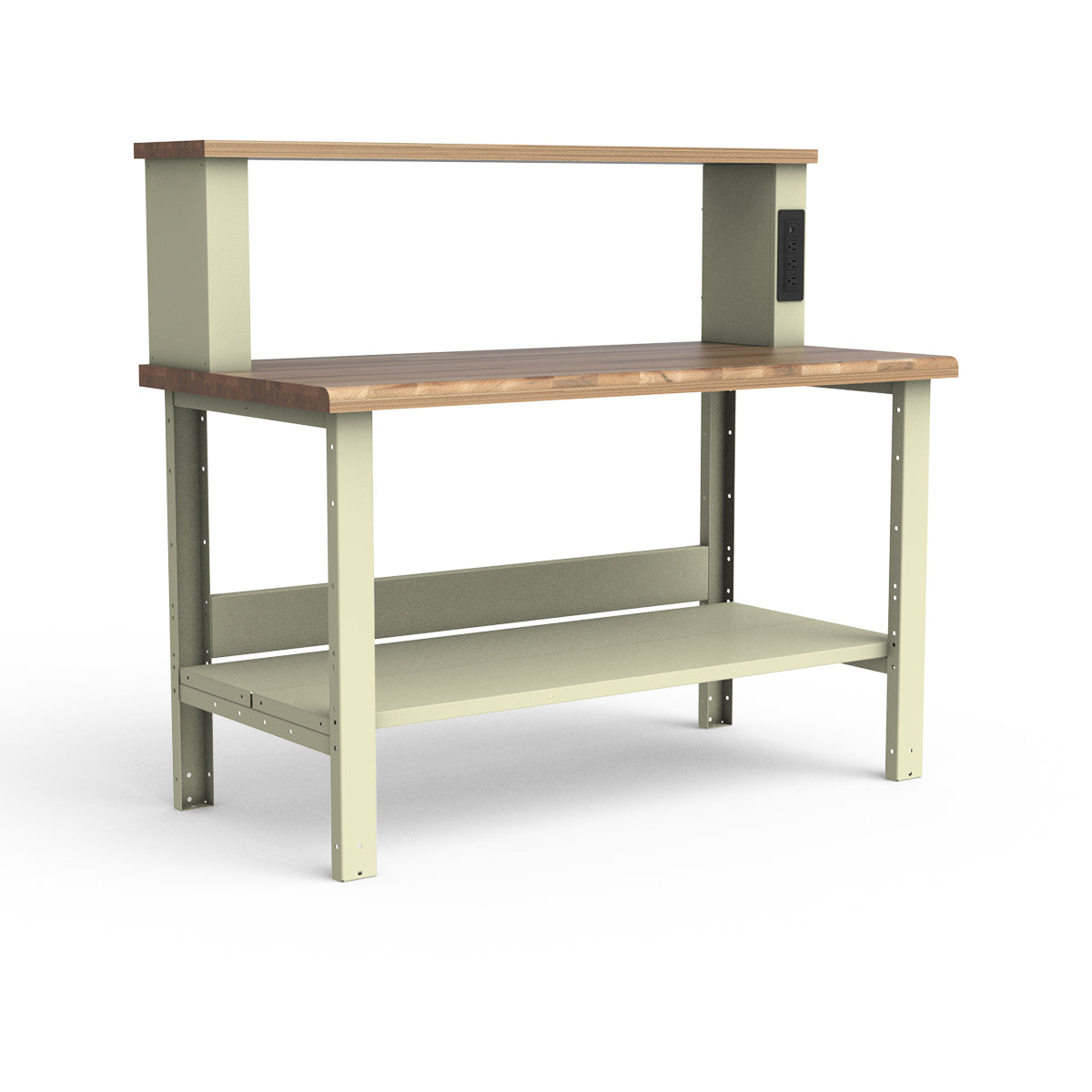 Stationary Workbench - 60"W x 30"D x 36"H - Laminated Wood Top