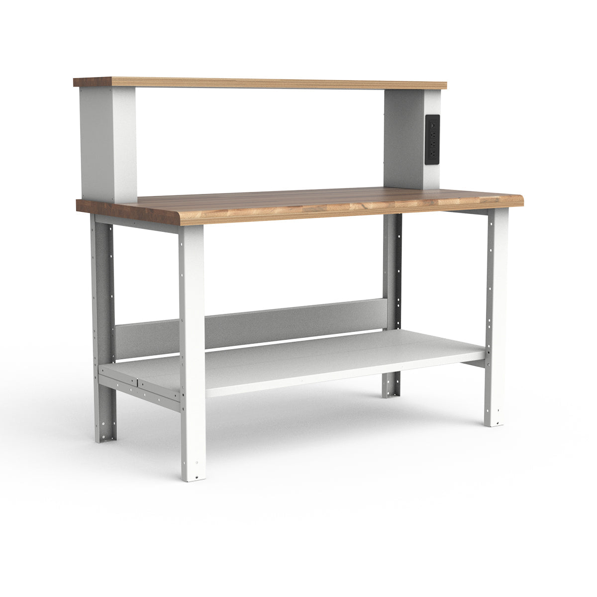 Stationary Workbench - 60"W x 30"D x 36"H - Laminated Wood Top