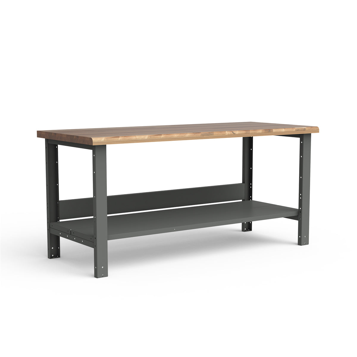 Stationary Workbench - 72"W x 30"D x 34"H - Laminated Wood Top