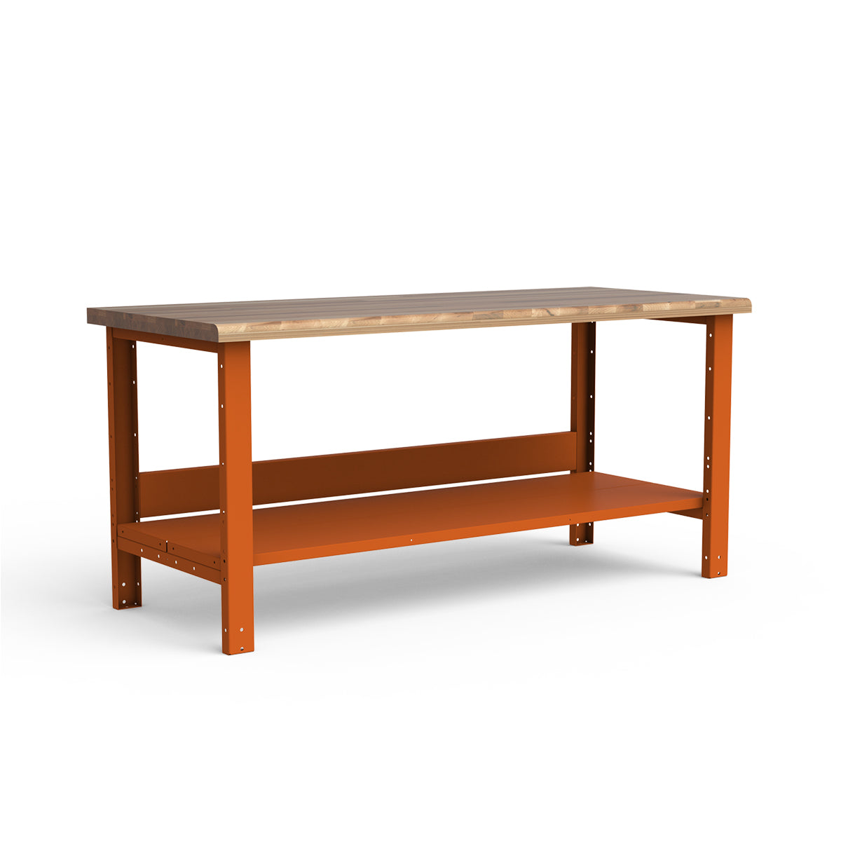 Stationary Workbench - 72"W x 30"D x 34"H - Laminated Wood Top