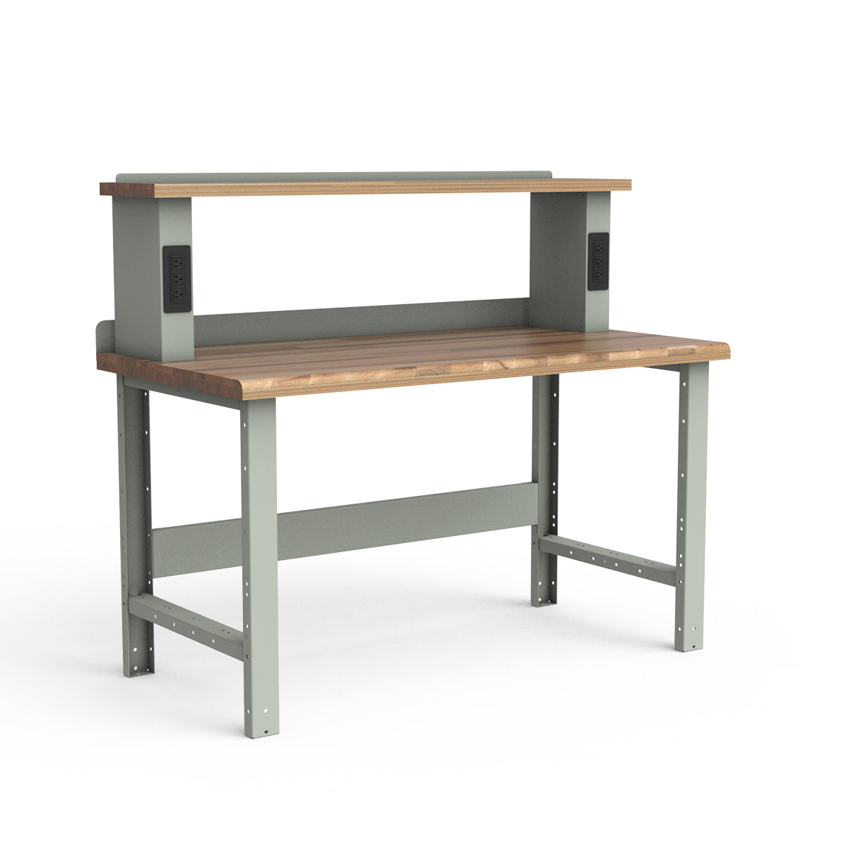 Stationary Workbench - 60"W x 30"D x 34"H - Laminated Wood Top