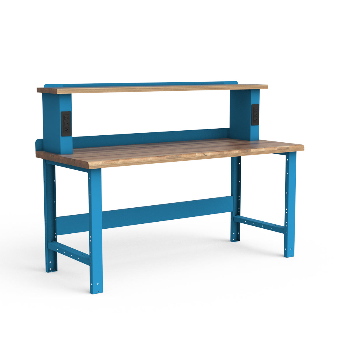 Stationary Workbench - 72"W x 30"D x 34"H - Laminated Wood Top