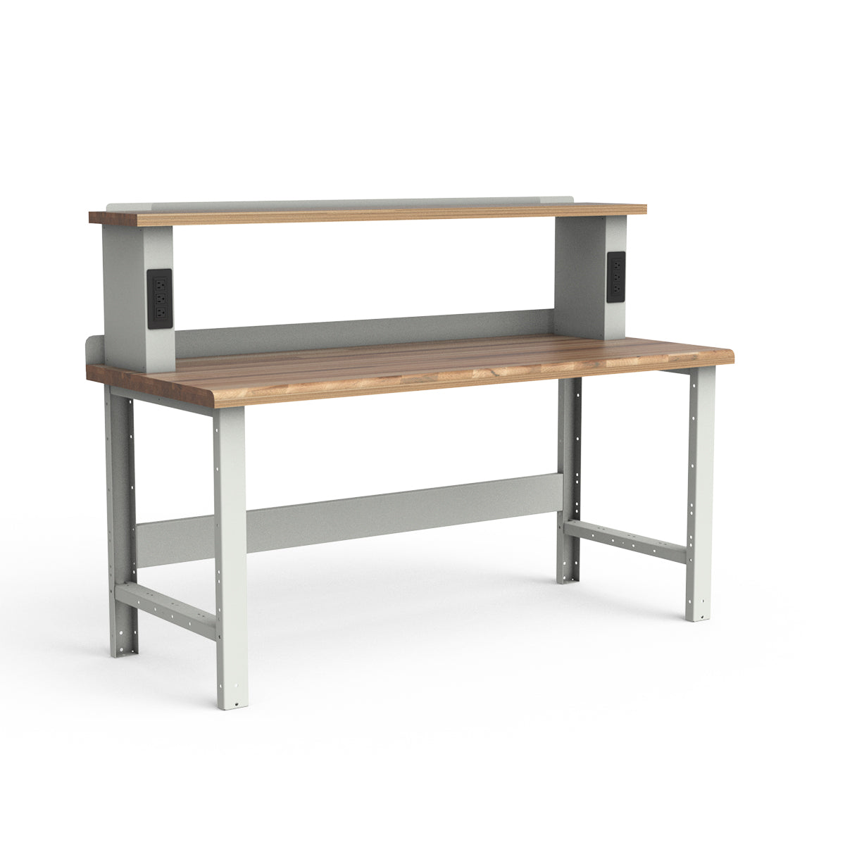 Stationary Workbench - 72"W x 30"D x 34"H - Laminated Wood Top