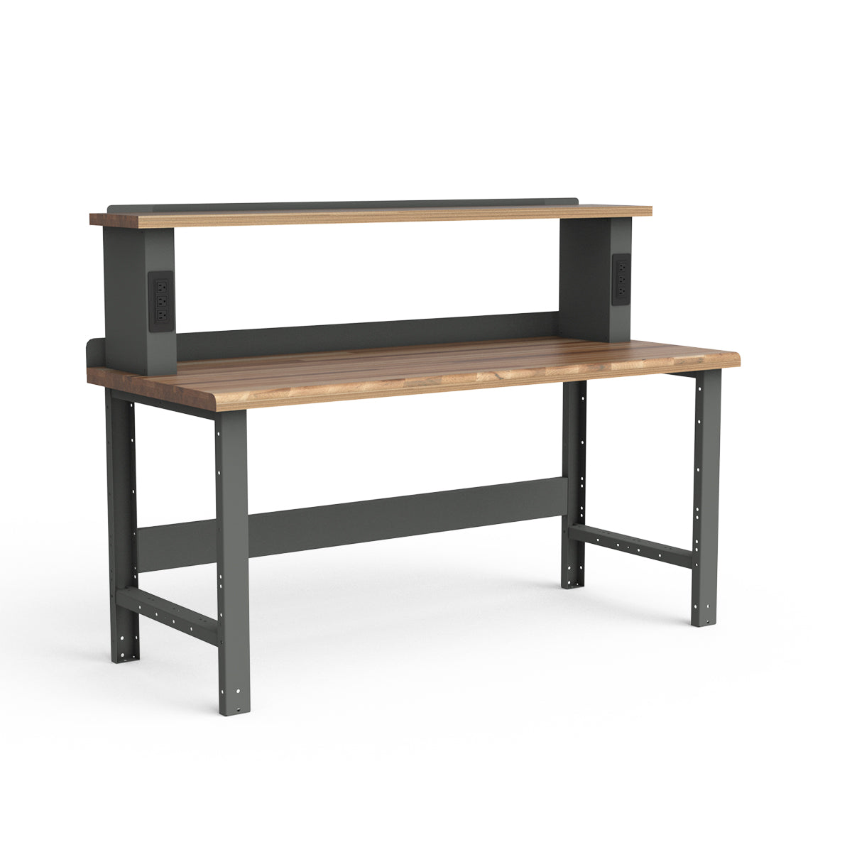 Stationary Workbench - 72"W x 30"D x 34"H - Laminated Wood Top