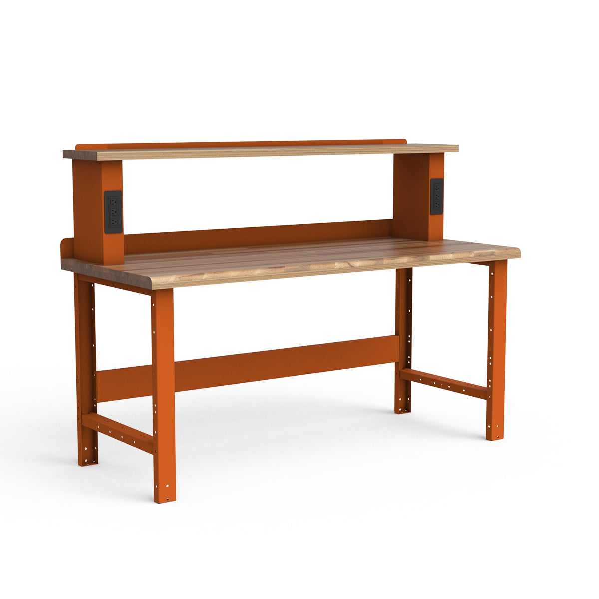 Stationary Workbench - 72"W x 30"D x 34"H - Laminated Wood Top
