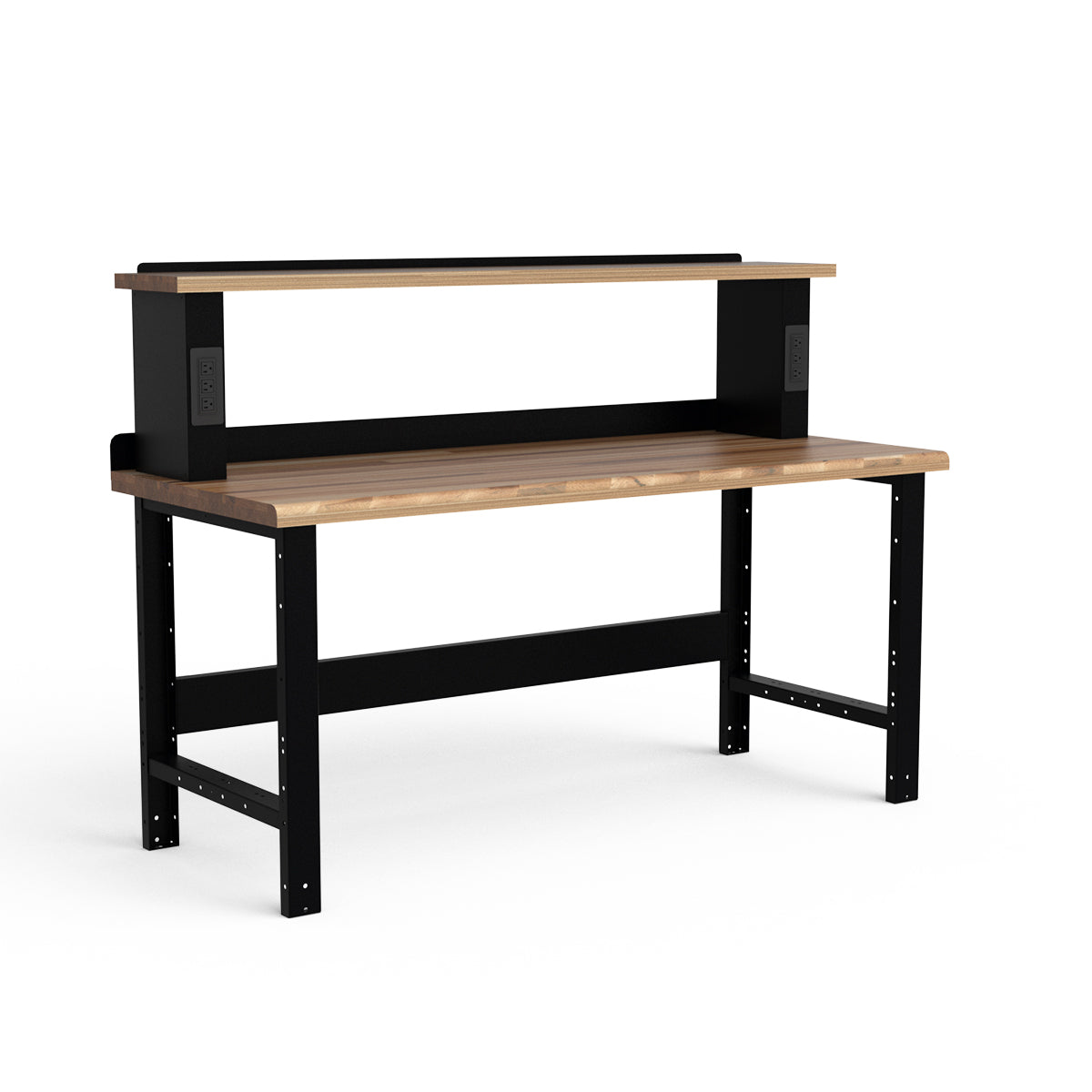 Stationary Workbench - 72"W x 30"D x 34"H - Laminated Wood Top