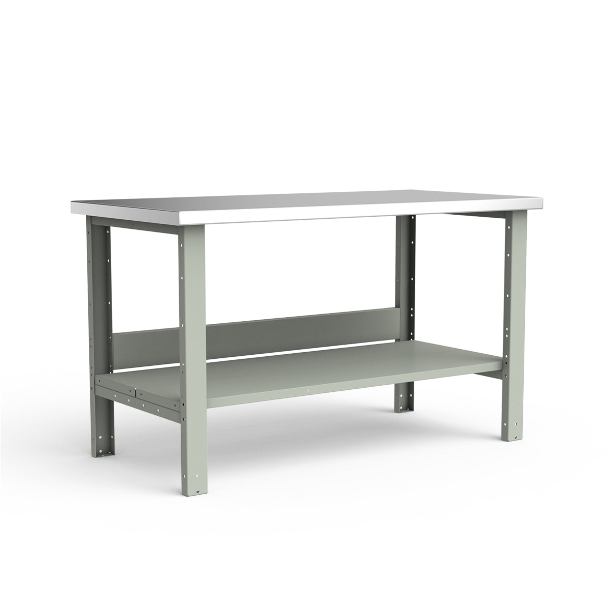 Stationary Workbench - 60"W x 30"D x 34"H - Stainless Steel Top