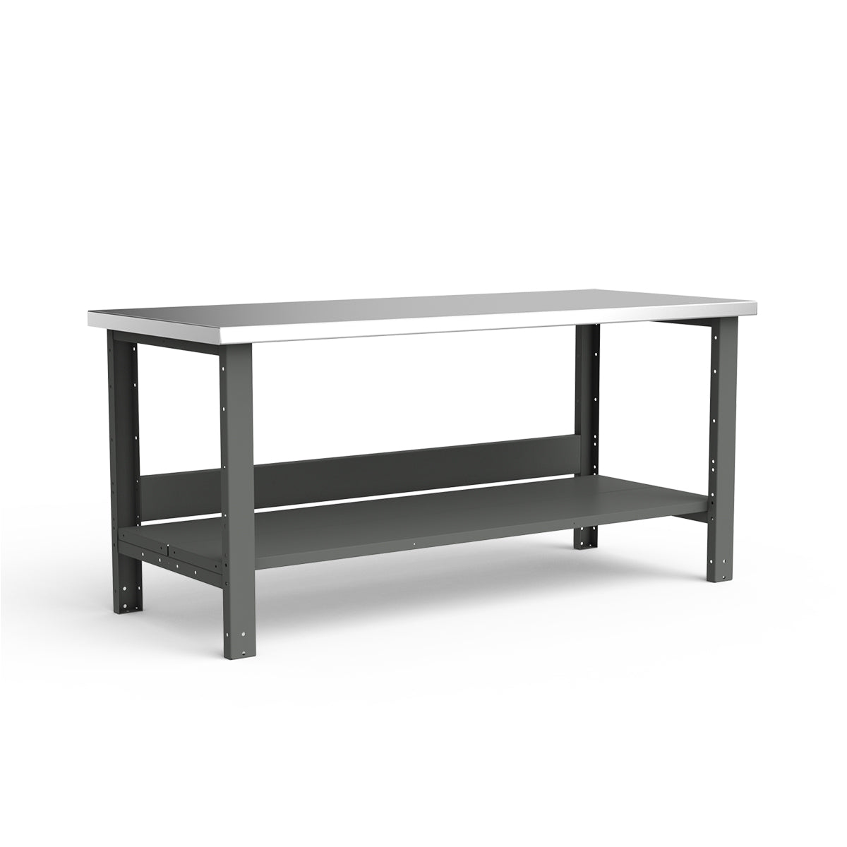 Stationary Workbench - 72"W x 30"D x 34"H - Stainless Steel Top