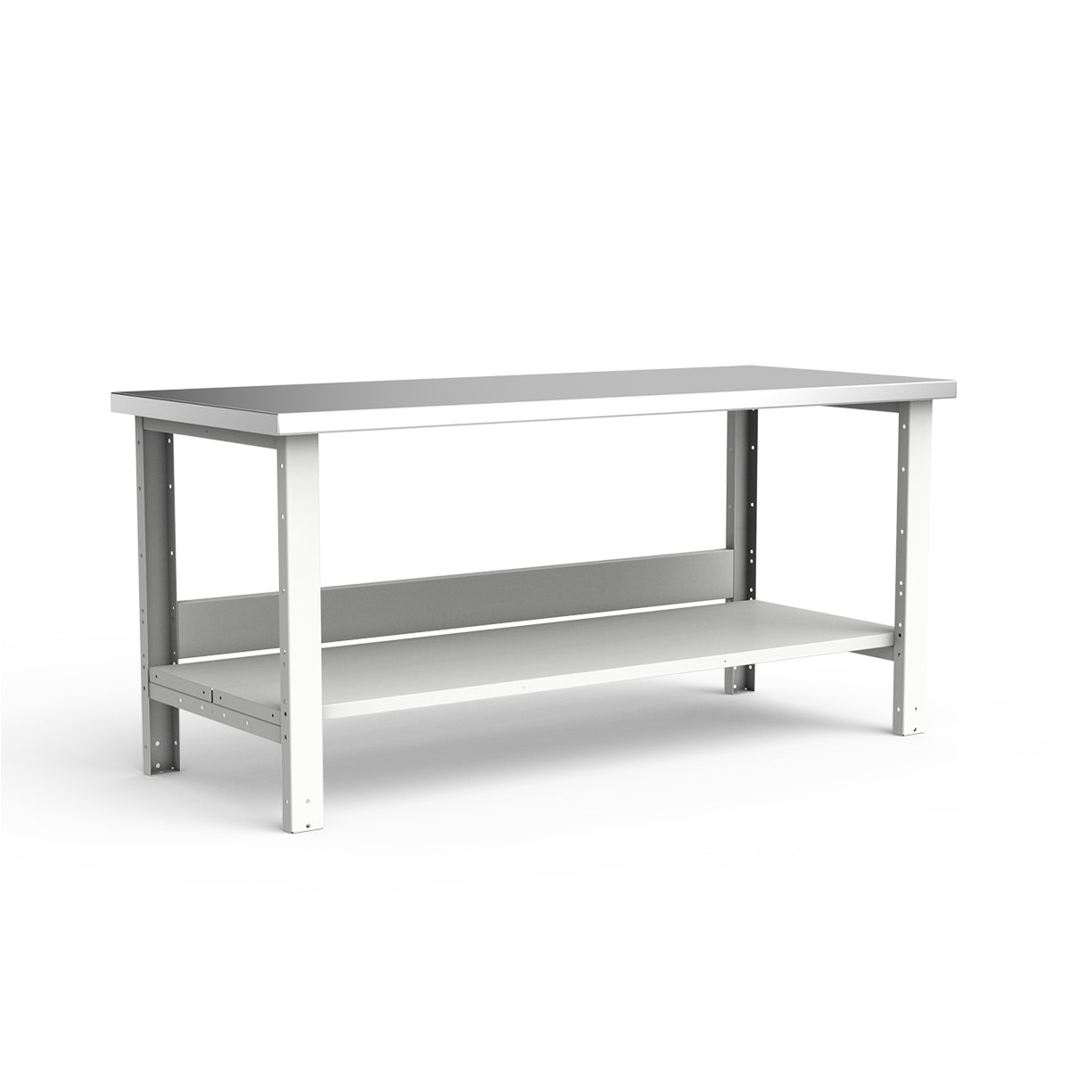 Stationary Workbench - 72"W x 30"D x 34"H - Stainless Steel Top