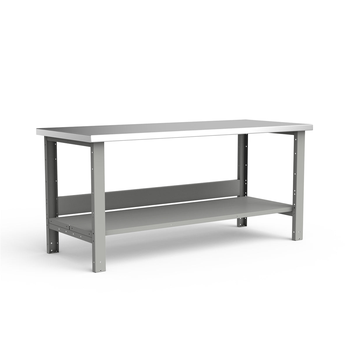 Stationary Workbench - 72"W x 30"D x 34"H - Stainless Steel Top