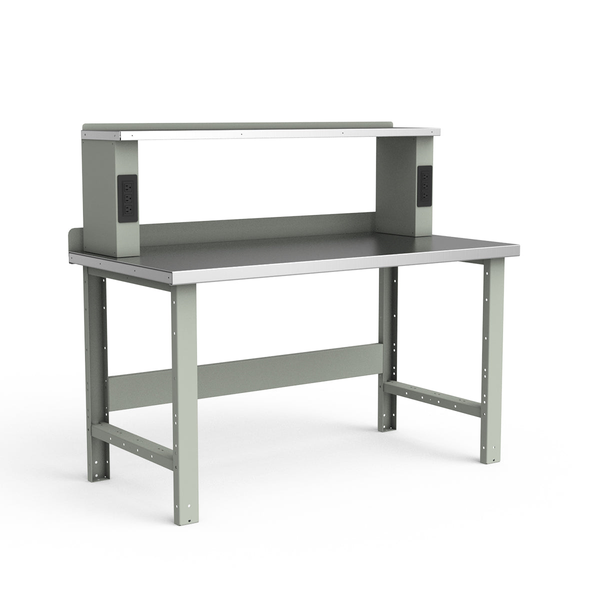 Stationary Workbench - 60"W x 30"D x 34"H - Stainless Steel Top