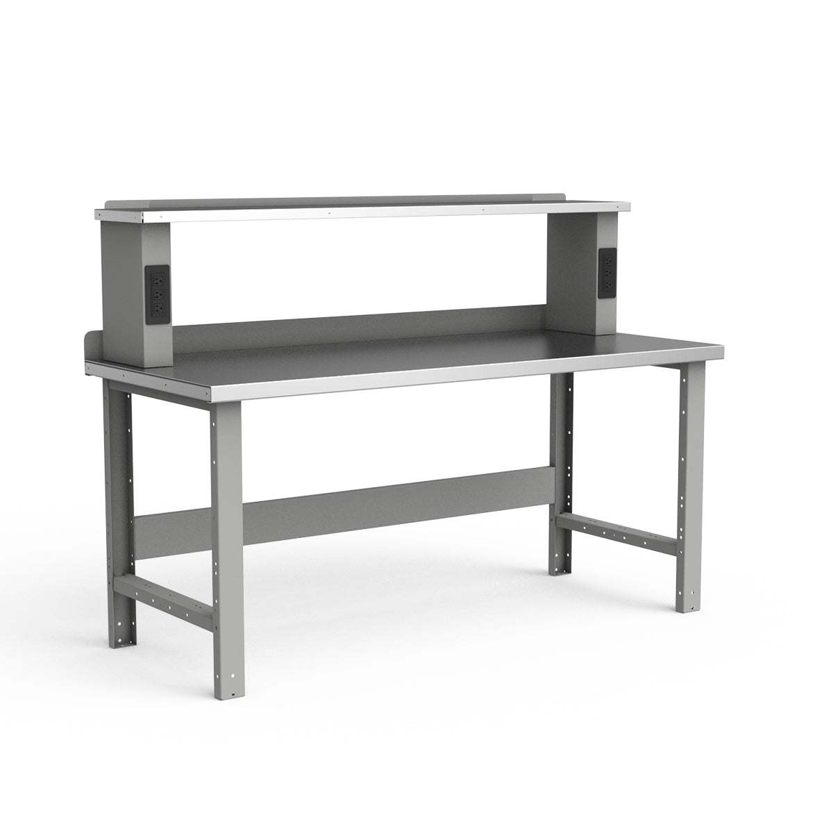 Stationary Workbench - 72"W x 30"D x 34"H - Stainless Steel Top