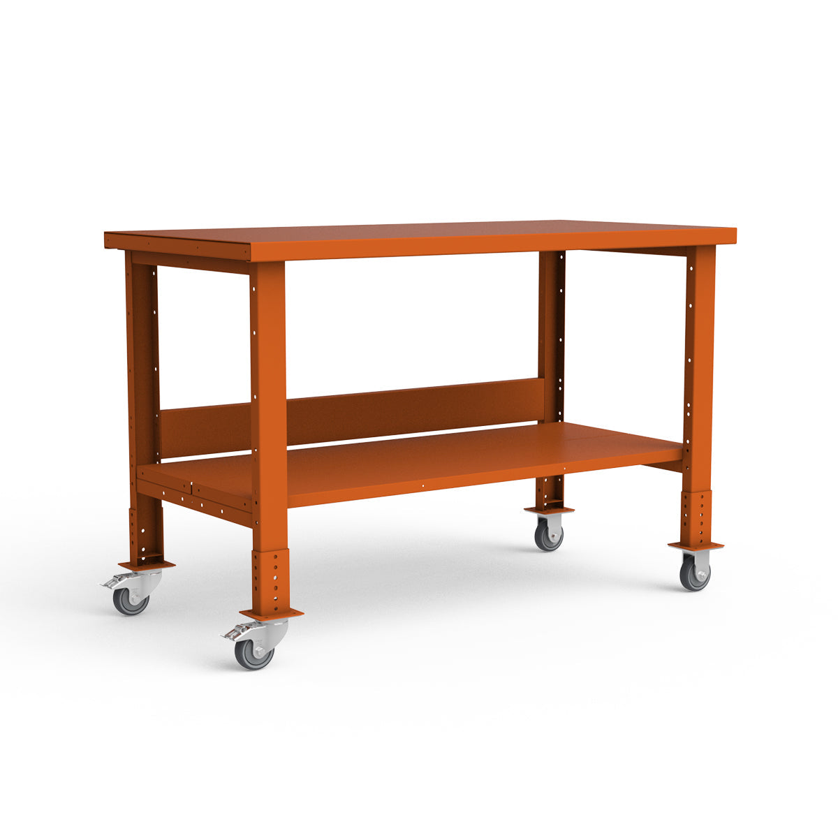 Mobile Workbench - 60"W x 30"D x 34 7/8"H - Painted Steel Top