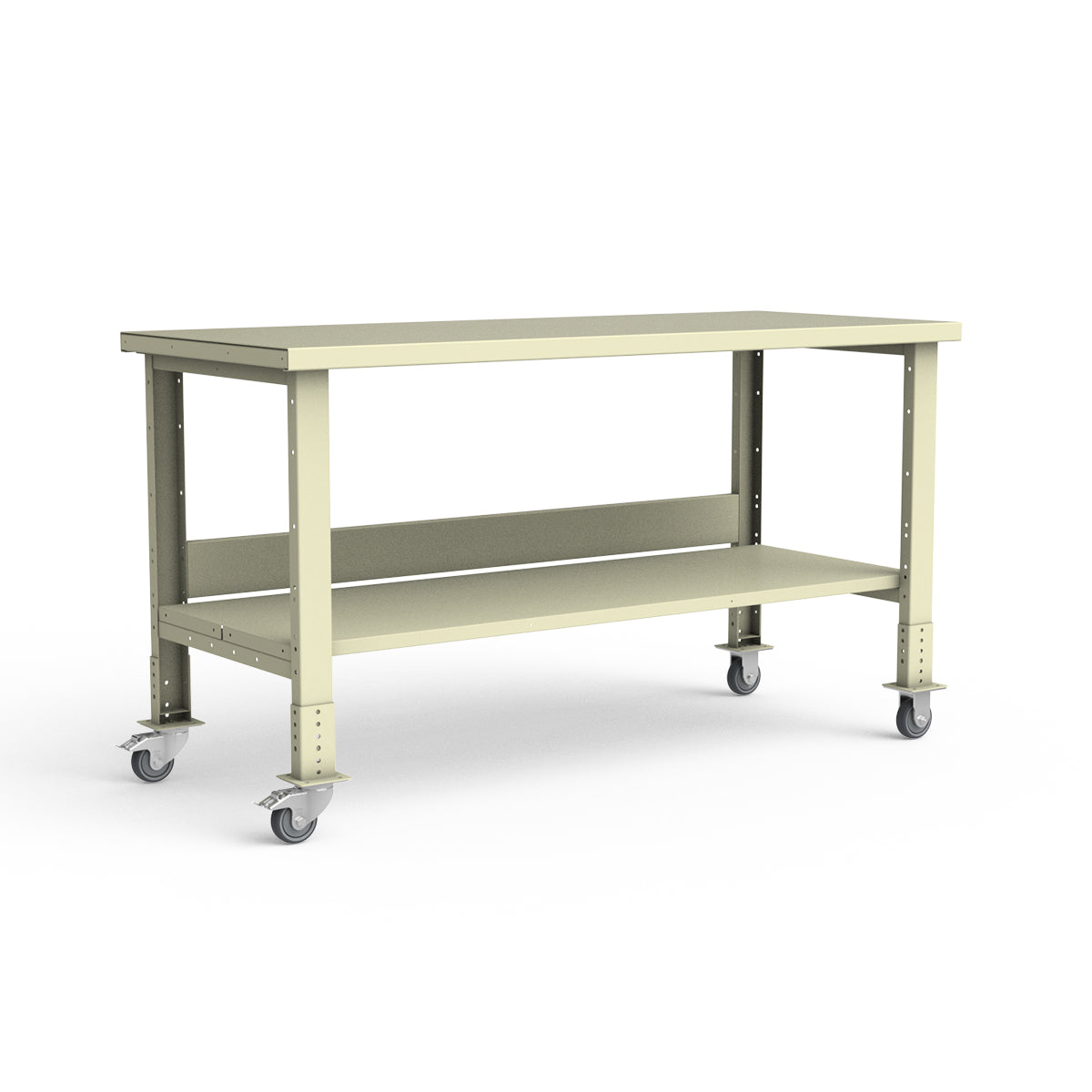Mobile Workbench - 72"W x 30"D x 34 7/8"H - Painted Steel Top