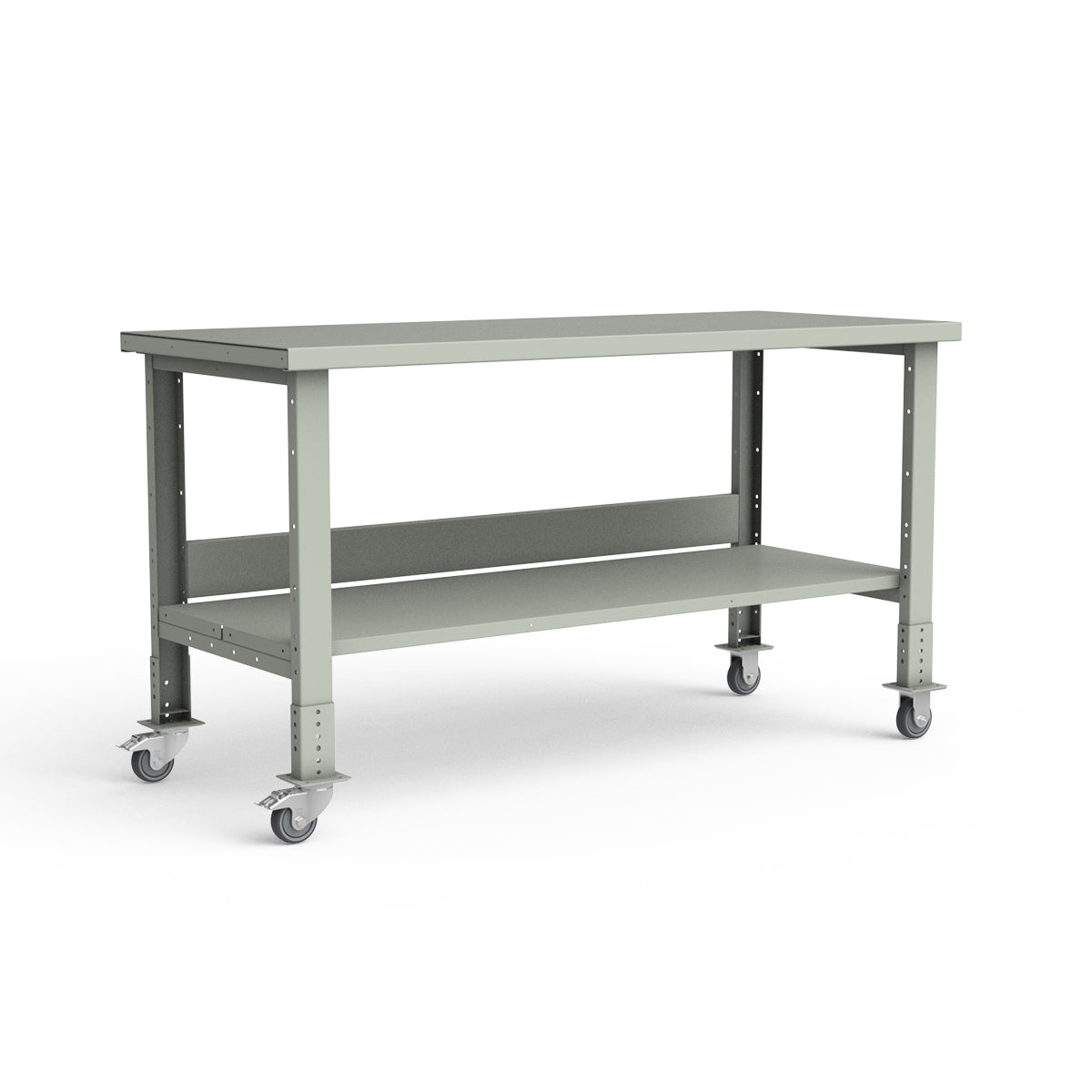Mobile Workbench - 72"W x 30"D x 34 7/8"H - Painted Steel Top