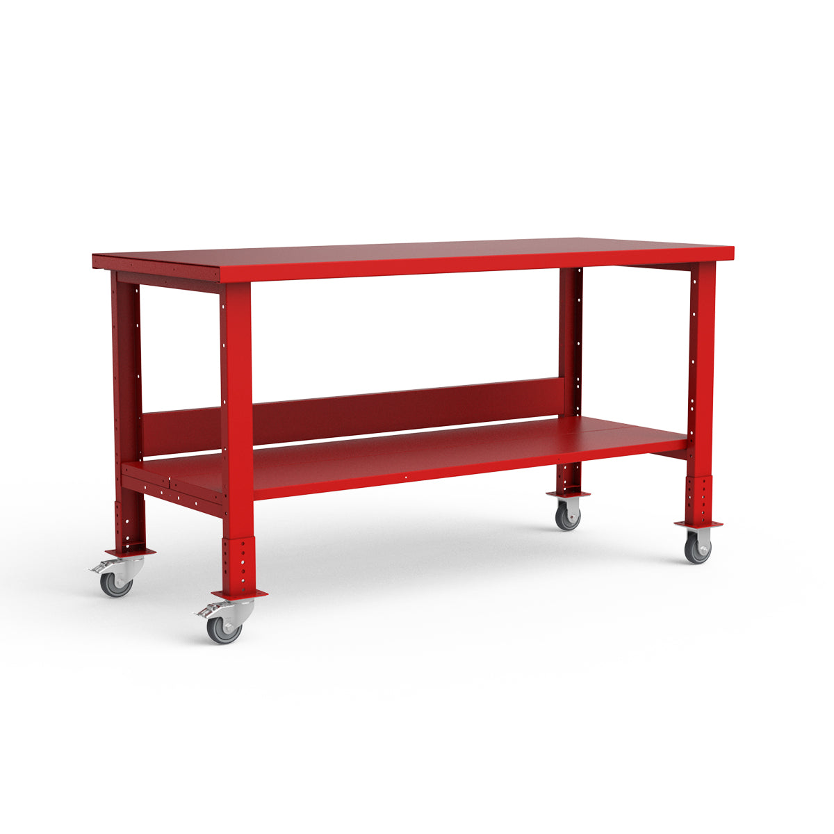 Mobile Workbench - 72"W x 30"D x 34 7/8"H - Painted Steel Top
