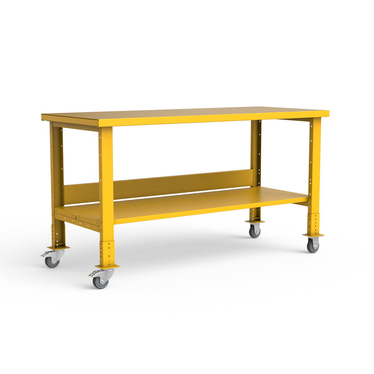 Mobile Workbench - 72"W x 30"D x 34 7/8"H - Painted Steel Top