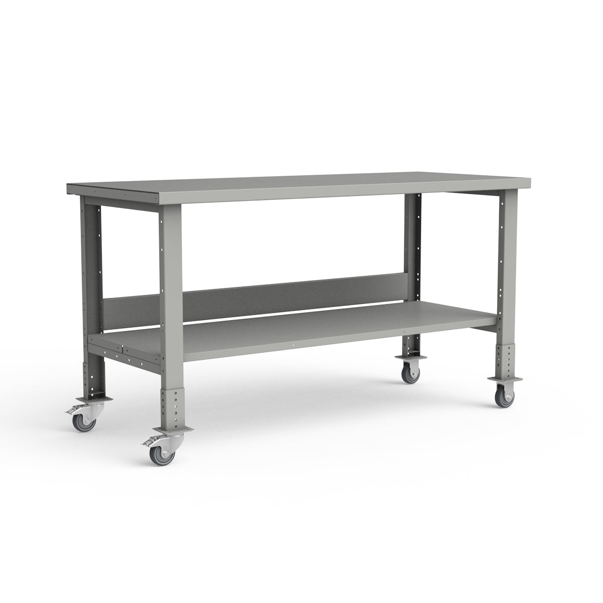 Mobile Workbench - 72"W x 30"D x 34 7/8"H - Painted Steel Top