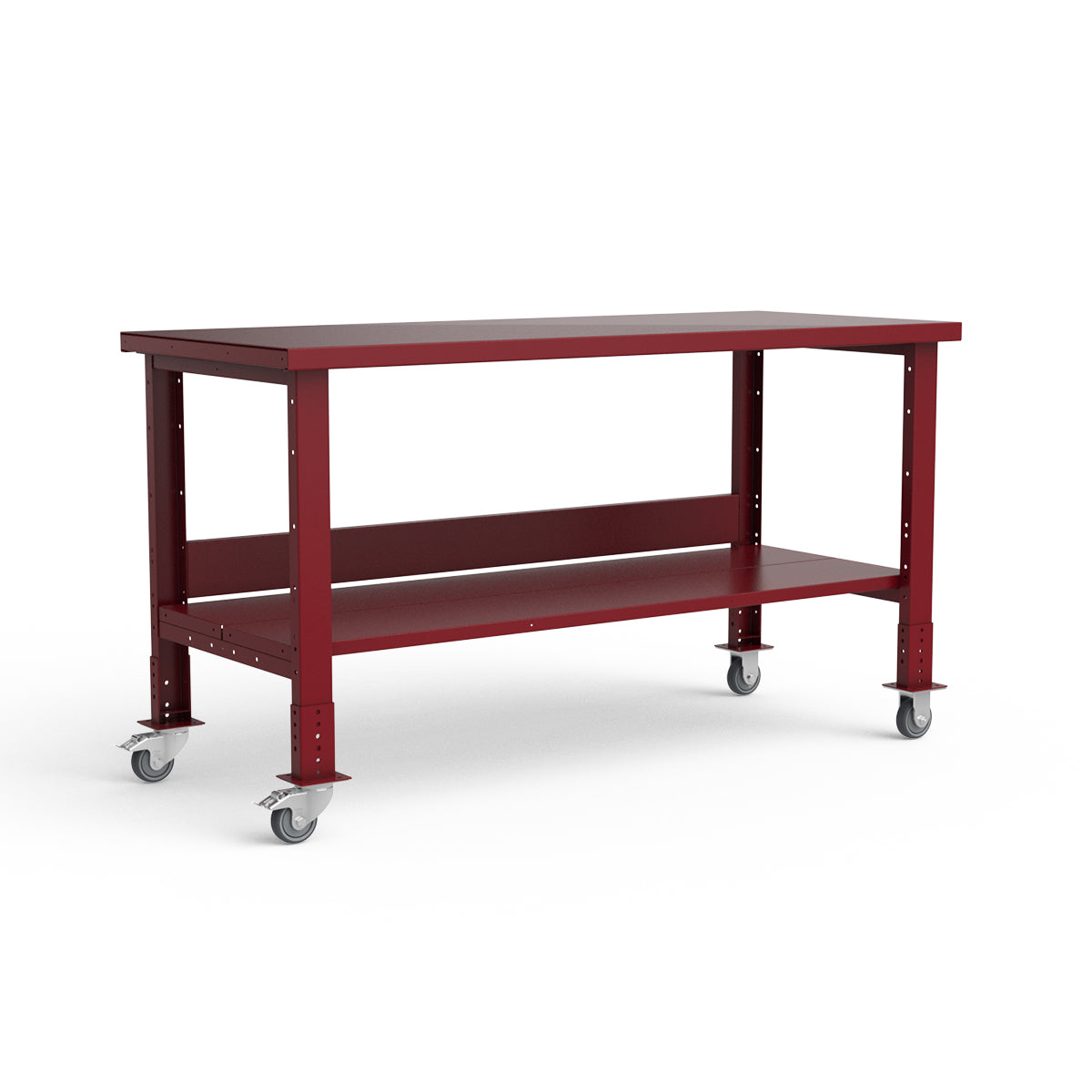Mobile Workbench - 72"W x 30"D x 34 7/8"H - Painted Steel Top