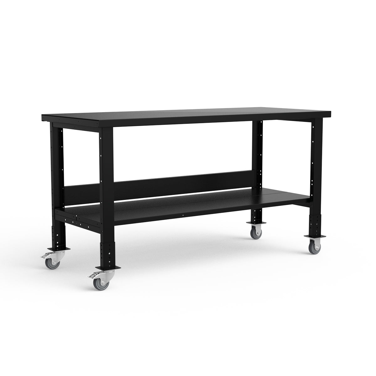 Mobile Workbench - 72"W x 30"D x 34 7/8"H - Painted Steel Top