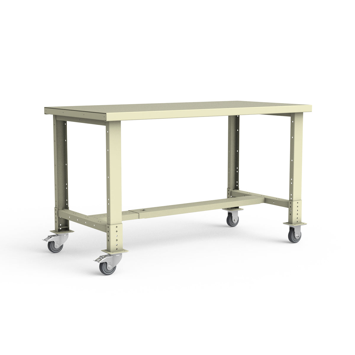Mobile Workbench - 60"W x 30"D x 34 7/8"H - Painted Steel Top