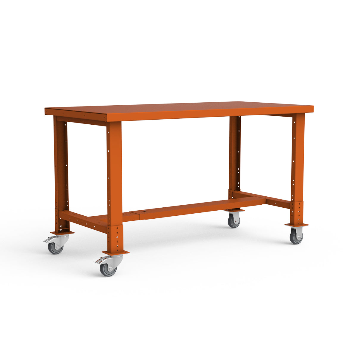 Mobile Workbench - 60"W x 30"D x 34 7/8"H - Painted Steel Top