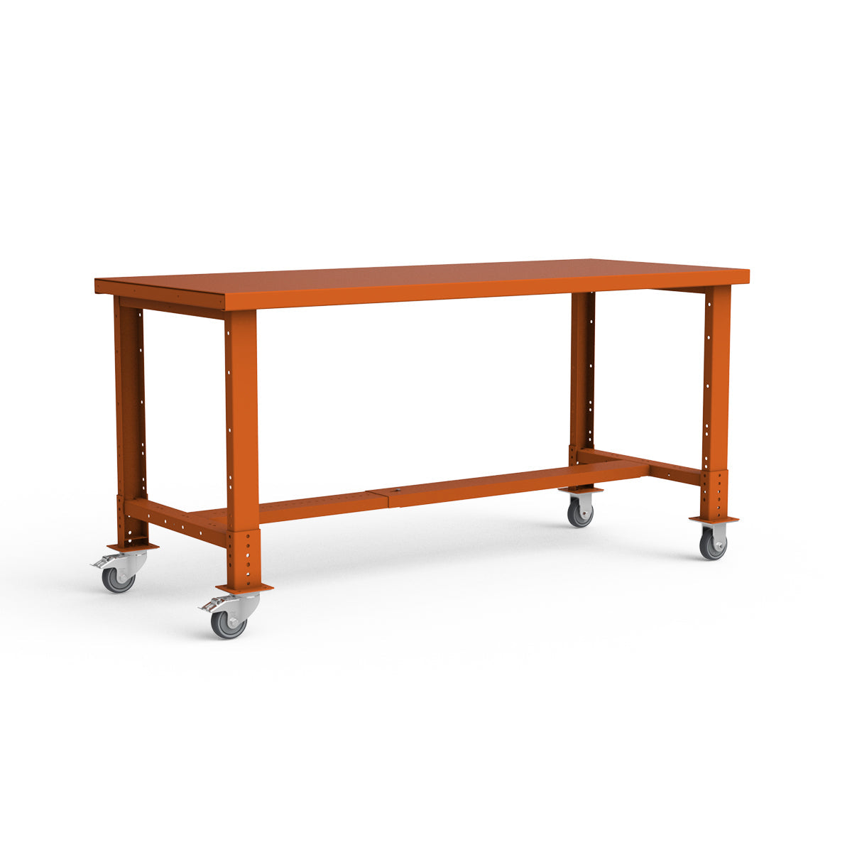 Mobile Workbench - 72"W x 30"D x 34 7/8"H - Painted Steel Top
