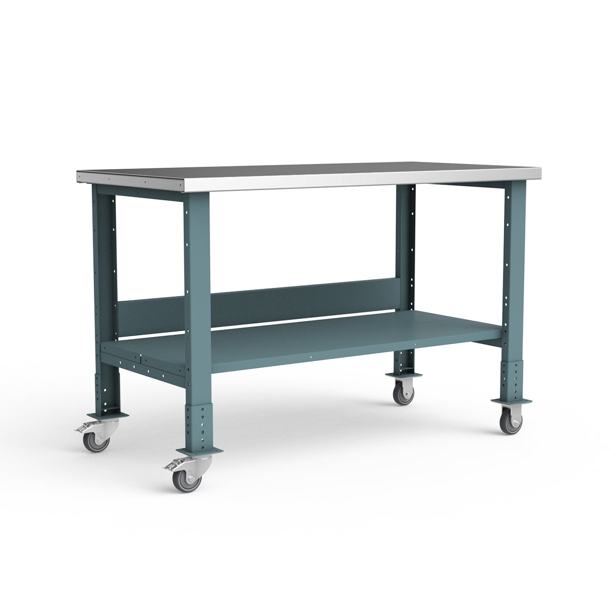 Mobile Workbench - 60"W x 30"D x 34 7/8"H - Stainless Steel Top