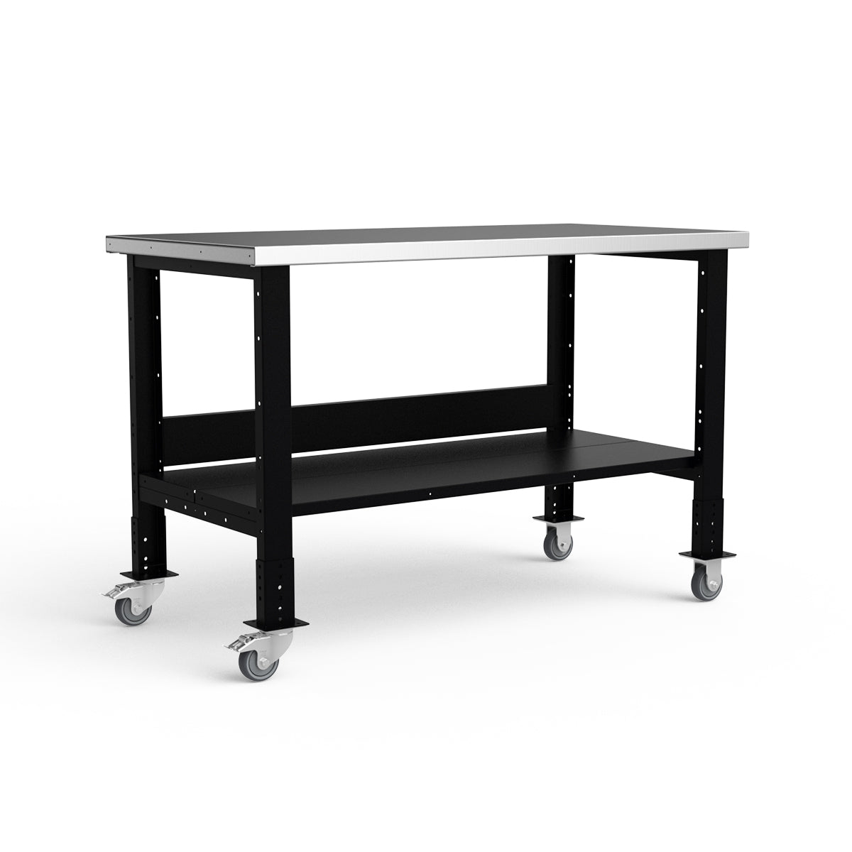 Mobile Workbench - 60"W x 30"D x 34 7/8"H - Stainless Steel Top