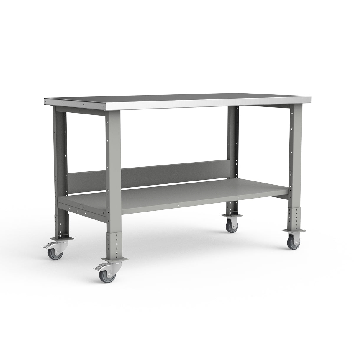 Mobile Workbench - 60"W x 30"D x 34 7/8"H - Stainless Steel Top