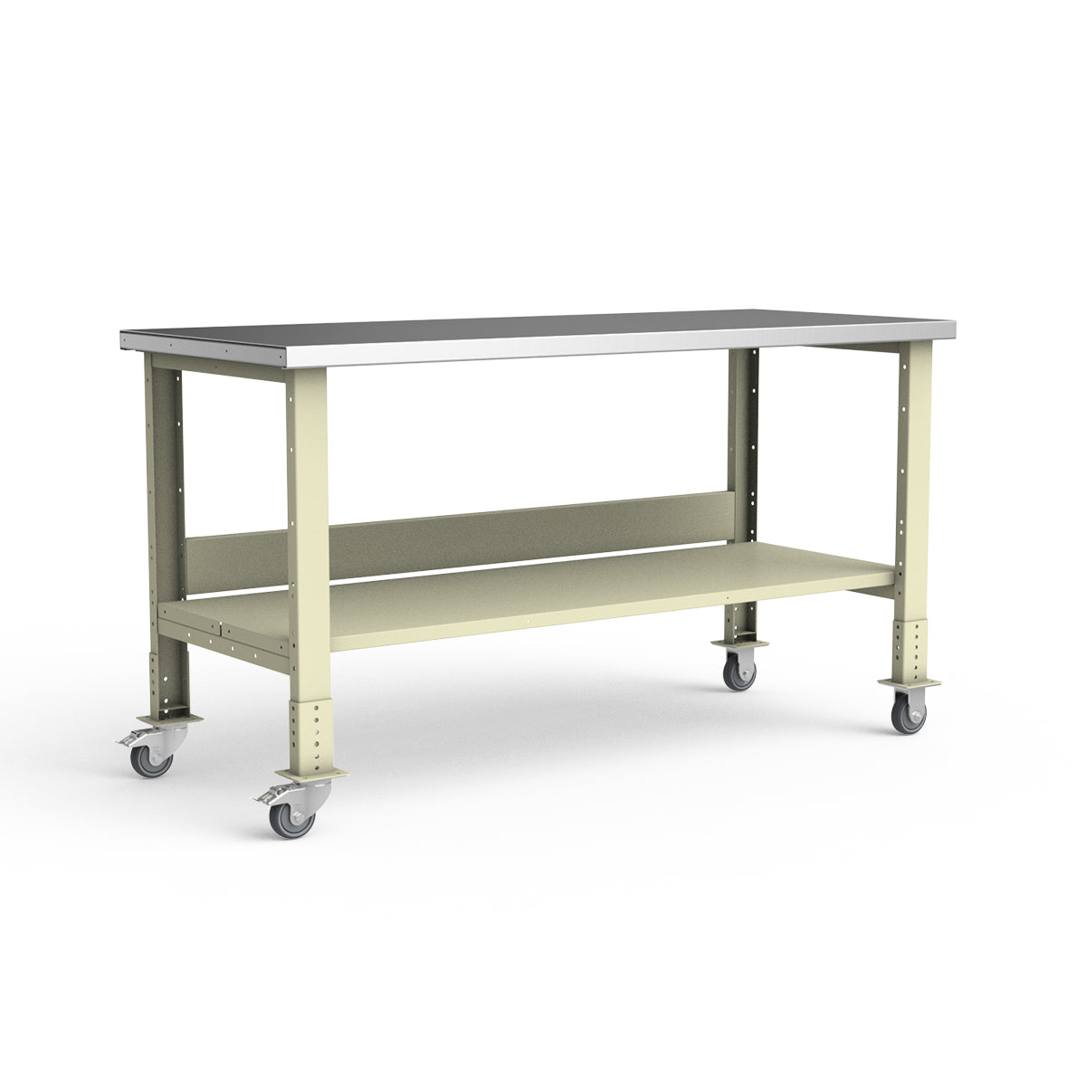Mobile Workbench - 72"W x 30"D x 34 7/8"H - Stainless Steel Top